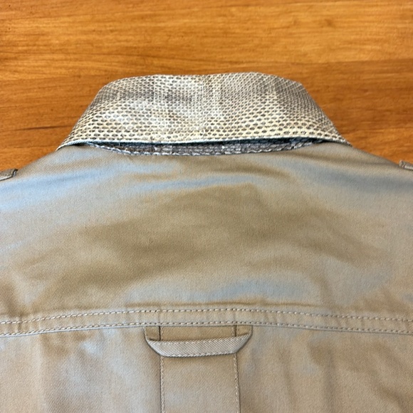 DOLCE & GABBANA RUNWAY COTTON & SNAKESKIN BELTED JACKET EUC SAFARI STYLE SZ S 38 - Picture 17 of 17